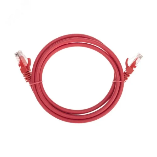 Патч-корд U/UTP CAT 6, RJ45-RJ45, 26AWG, LSZH, красный, 1.5м, — фото изделия