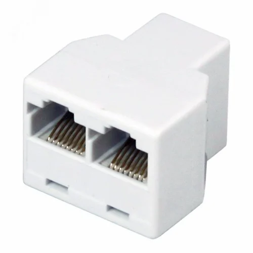 Переходник сетевой LAN. (гнездо 8Р8С (Rj-45) — 2 гнезда 8Р8С (Rj-45)), — фото изделия