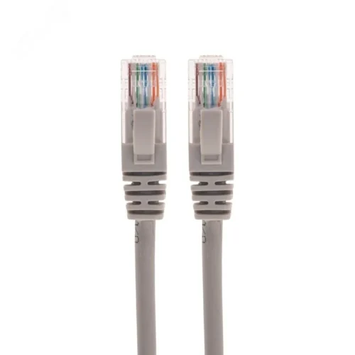 Патч-корд U/UTP CAT 6, RJ45-RJ45, 26AWG, LSZH, серый, 1.5м, — фото изделия