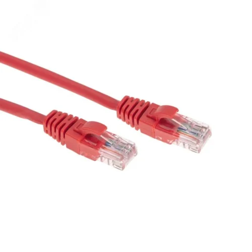 Патч-корд U/UTP CAT 6, RJ45-RJ45, 26AWG, LSZH, красный, 3м, — фото изделия