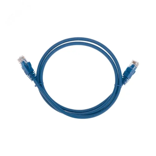 Патч-корд U/UTP CAT 6, RJ45-RJ45, 26AWG, LSZH, синий, 1м, — фото изделия