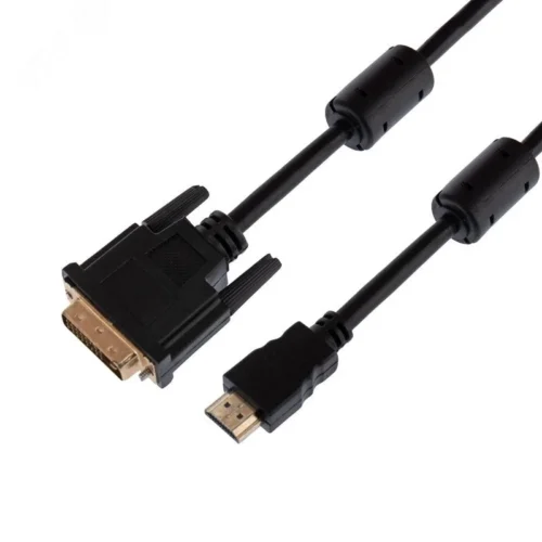 Кабель HDMI — DVI-D с фильтрами, 3 м., черный GOLD — фото изделия