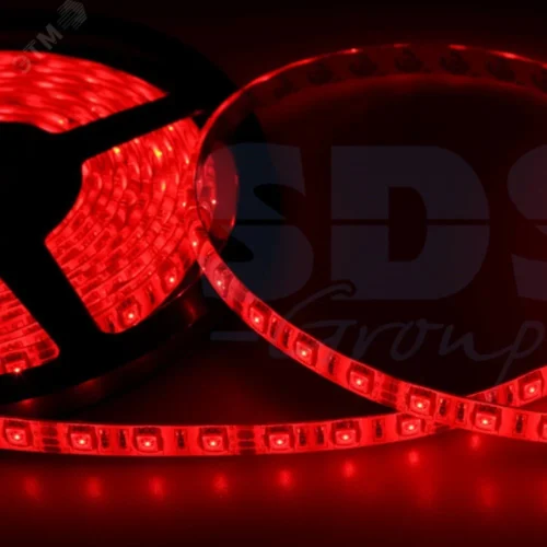 Лента светодиодная 14.4Вт/м 12В красный IP65 LEDx60/м 5м SMD5050 — фото изделия