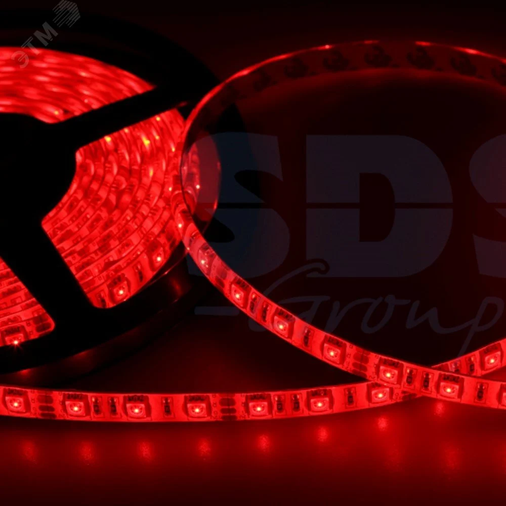 Лента светодиодная 14.4Вт/м 12В красный IP65 LEDx60/м 5м SMD5050 — фото изделия