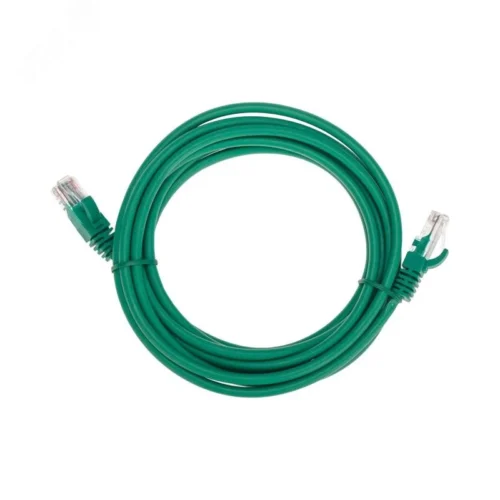 Патч-корд U/UTP, CAT 5e, RJ45-RJ45, 26AWG, LSZH, зеленый, 3м, — фото изделия