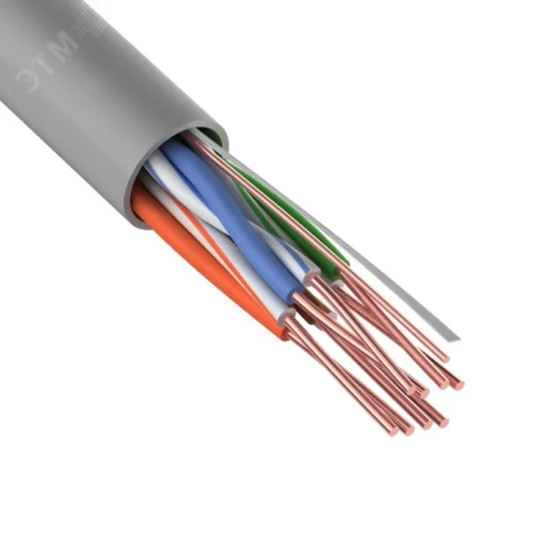 Витая пара U/UTP CAT 6 4х2х0.57мм LSZH нг(А)-HF 23AWG IN серый — фото изделия