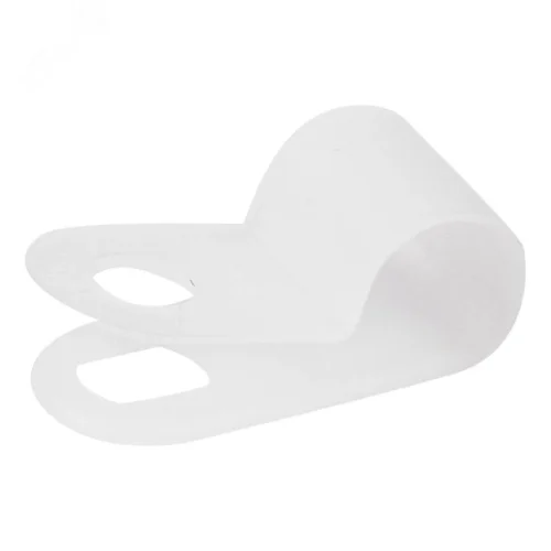 Кабельная скоба под винт 6 мм, белая, упако, REXANT — фото изделия