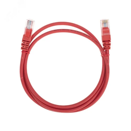 Патч-корд U/UTP, CAT 5e, RJ45-RJ45, 26AWG, LSZH, красный, 1м, — фото изделия
