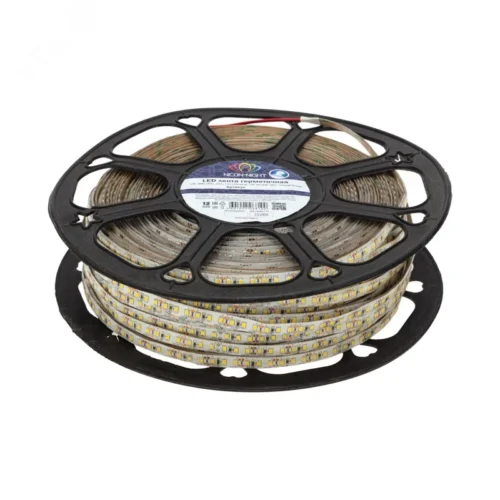 LED лента уличная силикон, 10мм, IP65, SMD 2835, 120 LED/m, 12V, теплый белый, бухта 100м — фото изделия