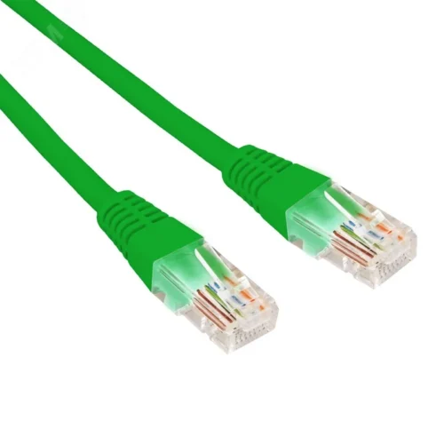 Патч-корд U/UTP CAT 6, RJ45-RJ45, 26AWG, LSZH, зеленый, 0.3м, — фото изделия