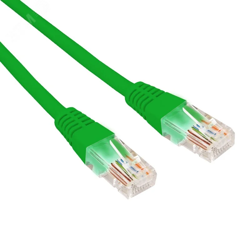 Патч-корд U/UTP CAT 6, RJ45-RJ45, 26AWG, LSZH, зеленый, 0.3м, — фото изделия