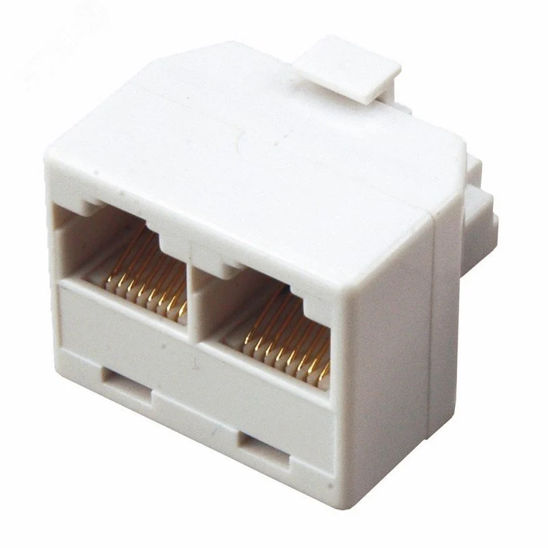 Двойник компьютерный RJ-45(8P-8C) (штекер — 2 гнезда), — фото изделия