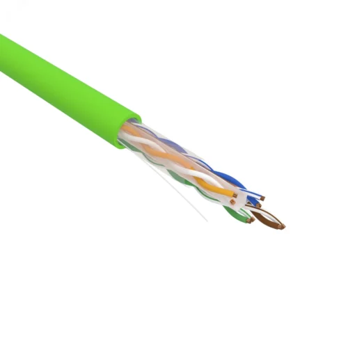 Витая пара U/UTP CAT 6 нг(А)-LSLTx 4х2х0.57мм 23AWG INDOOR SOLID зеленый 305м — фото изделия