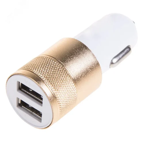 Автозарядка в прикуриватель 2хUSB АЗУ 1000+2100 mA — фото изделия