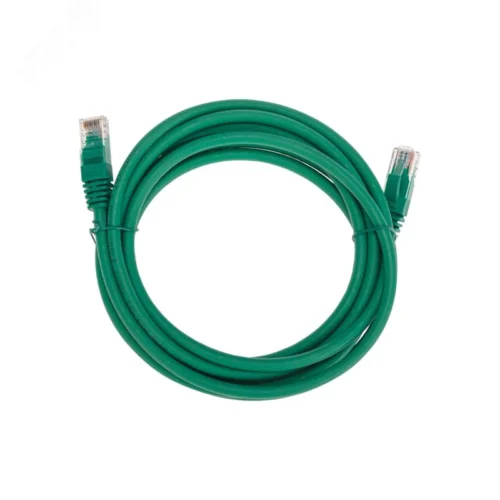 Патч-корд U/UTP CAT 6, RJ45-RJ45, 26AWG, LSZH, зеленый, 3м, — фото изделия