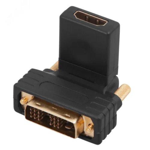 Переходник штекер DVI-D — гнездо HDMI, поворотный,, — фото изделия
