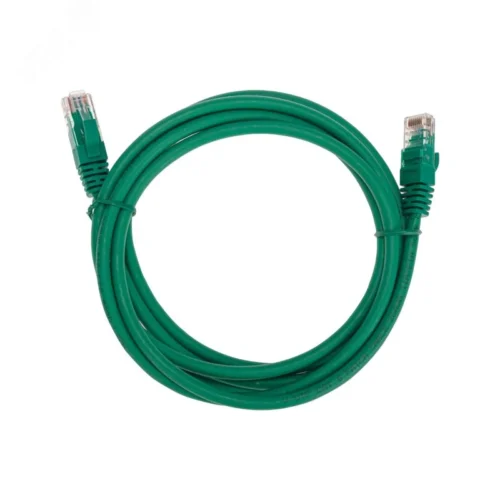 Патч-корд U/UTP CAT 6, RJ45-RJ45, 26AWG, LSZH, зеленый, 2м, — фото изделия