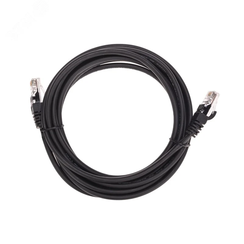 Патч-корд U/UTP, CAT 5e, RJ45-RJ45, 26AWG, LSZH, черный, 3м, — фото изделия