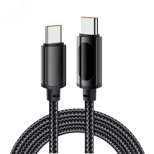 Кабель USB Type-C — Type-С, 5A, 100Вт, 1м, черный — фото изделия