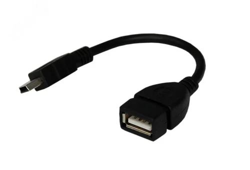 Кабель USB OTG mini USB на USB, 0.15м., черный — фото изделия