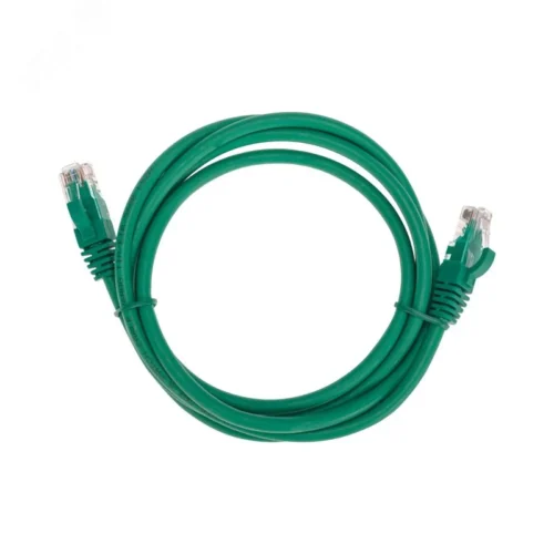 Патч-корд U/UTP CAT 6, RJ45-RJ45, 26AWG, LSZH, зеленый, 1.5м, — фото изделия