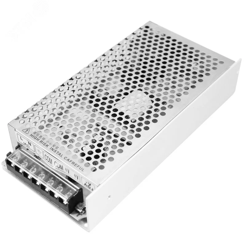Источник питания 220 V AC/12 V DC 12,5 A 150 W с разъемами под винт, без влагозащиты (IP23) — фото изделия