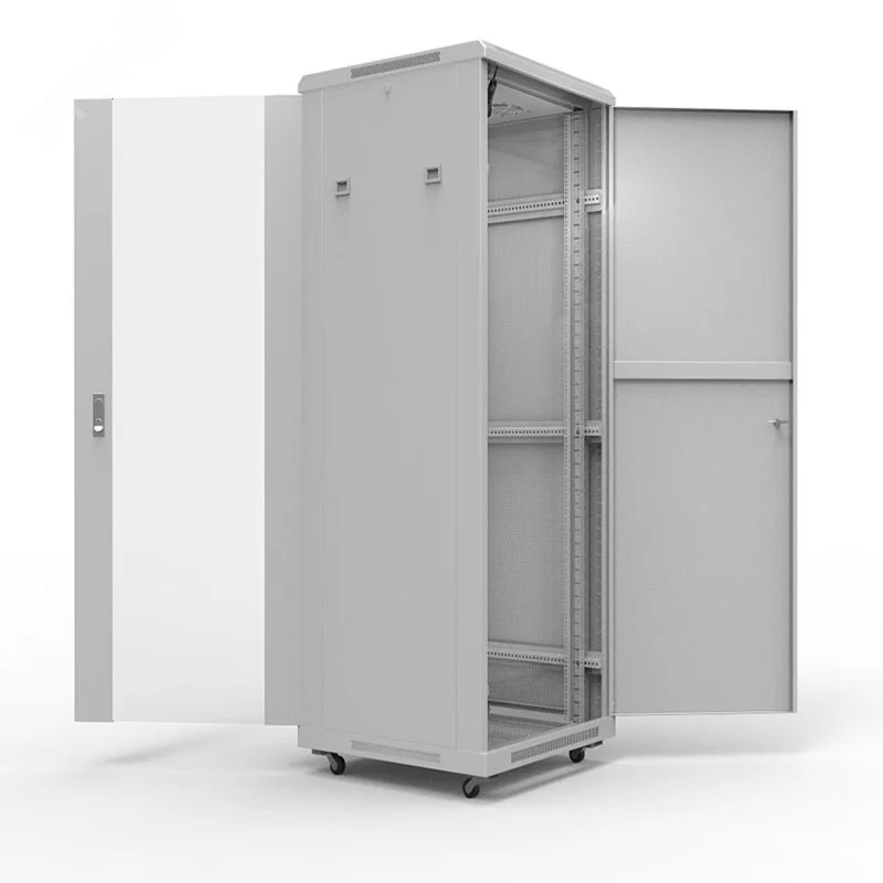 Шкаф напольный телекоммуникационный разборный 22U 600х1000мм дверь стекло серый (RAL 7035) — фото изделия