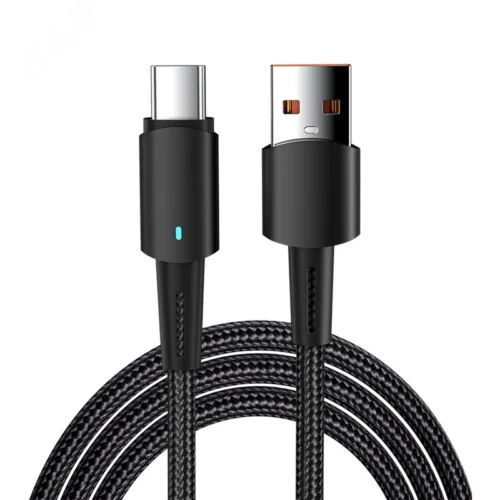 Кабель USB-A — Type-C, 6А, 66Вт, 1м, черный — фото изделия