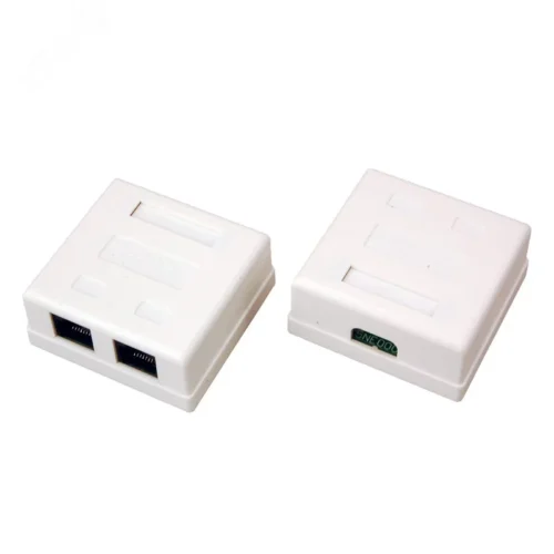 Розетка сетевая LAN. на стену. (2 гнездо 8Р8С (Rj-45). 5e кат), — фото изделия
