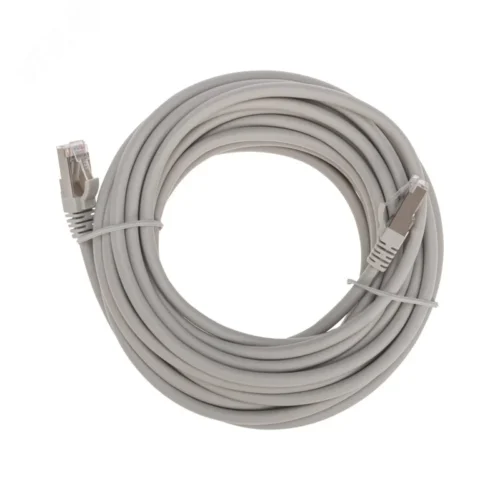 Патч-корд S/FTP CAT 6A (10G), RJ45-RJ45, 28AWG, LSZH, серый, 7м, — фото изделия