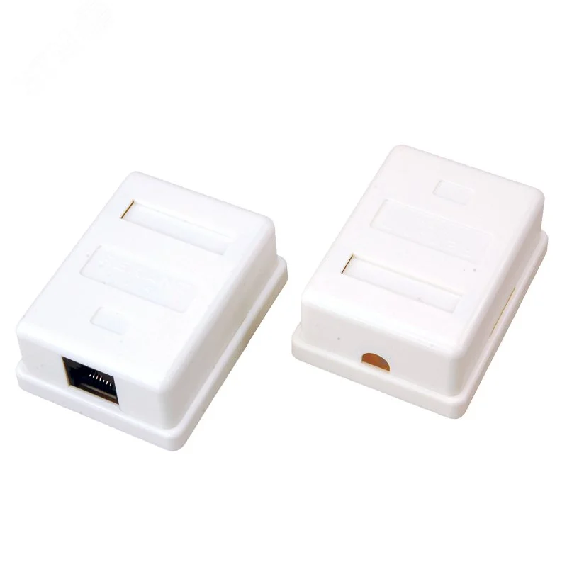 Розетка сетевая LAN. на стену. (1 гнездо 8Р8С (Rj-45). 5e кат), — фото изделия