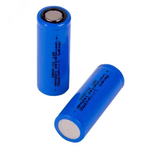 Аккумулятор Li-ion 18500 unprotected 1400 mAH 3.7 В — фото изделия