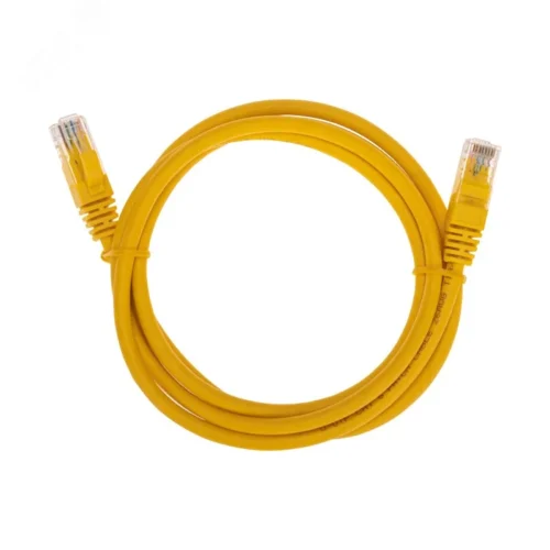 Патч-корд U/UTP CAT 6, RJ45-RJ45, 26AWG, LSZH, желтый, 1.5м, — фото изделия