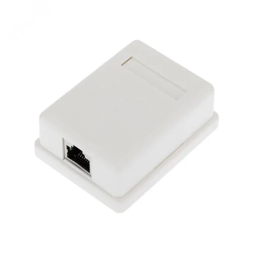 Розетка компьютерная внешняя 1-порт RJ-45 8P8C FTP экранированная кат6 — фото изделия