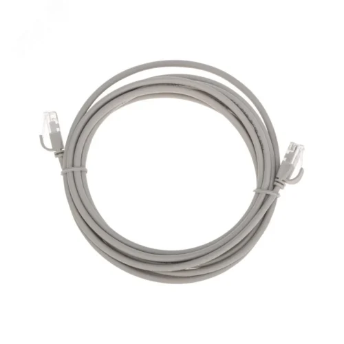 Патч-корд U/UTP CAT 6A (10G), RJ45-RJ45, 28AWG, LSZH, серый, 3м, — фото изделия
