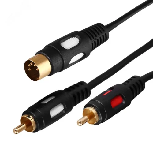 Шнур DIN 5 Pin — 2 RCA, 1.5 м., GOLD — фото изделия