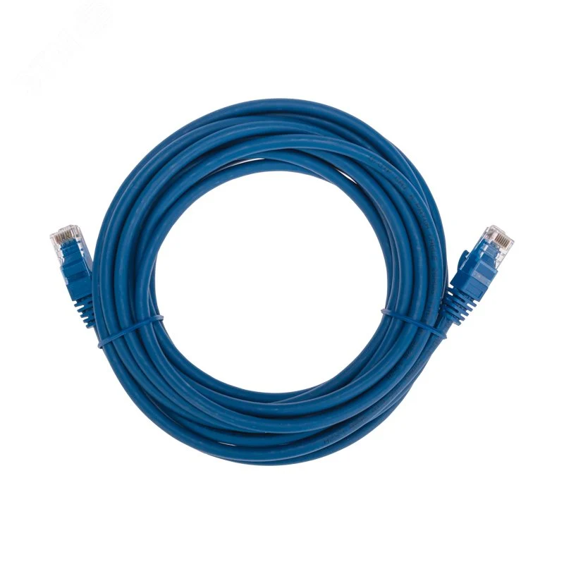 Патч-корд U/UTP CAT 6, RJ45-RJ45, 26AWG, LSZH, синий, 5м, — фото изделия