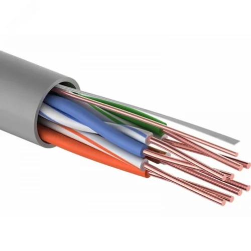 Витая пара U/UTP 4PR 24AWG CAT5e PVC INDOOR SOLID серый 305м — фото изделия