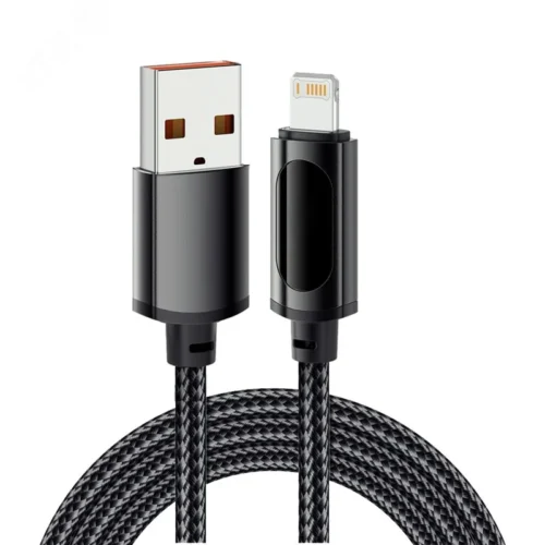Кабель USB-A — Lightning для Apple, 2,4А, 1м, черный — фото изделия