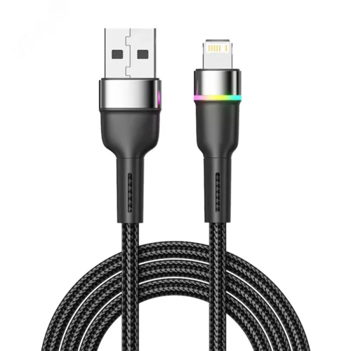 Кабель USB-A — Lightning для Apple, 2,4А, 1м, в черный — фото изделия