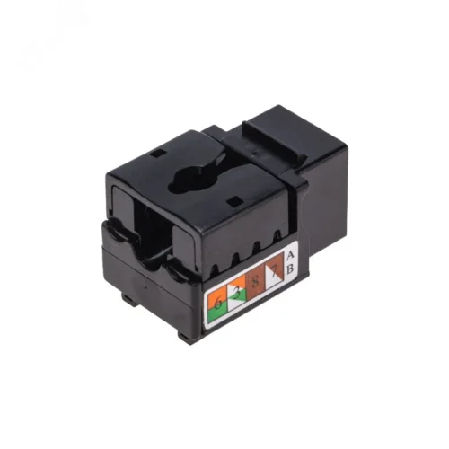 Модуль Keystone Jack RJ-45(8P8C) UTP неэкранированный CAT 6 тип 90град черный — фото изделия