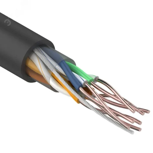 Витая пара U/UTP CAT 5e 4х2х0.50мм LSZH нг(А)-HF 24AWG OUT черный — фото изделия