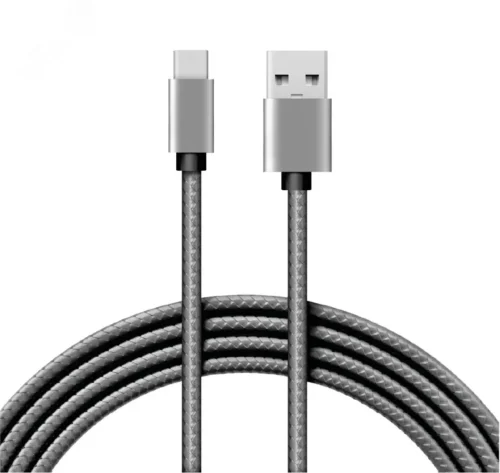 Кабель USB-Type-C, 3A, nylon, grafit, 1m, 18-1896, — фото изделия