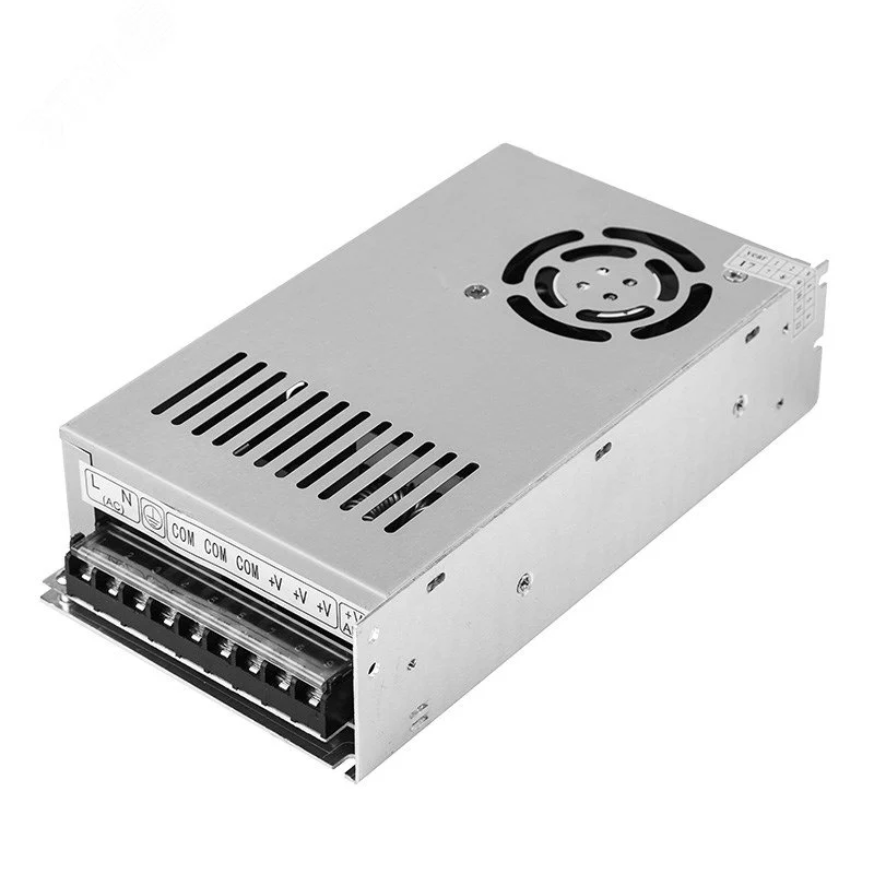 Источник питания 220 V AC/12 V DC 25 A 300 W с разъемами под винт, без влагозащиты (IP23) — фото изделия