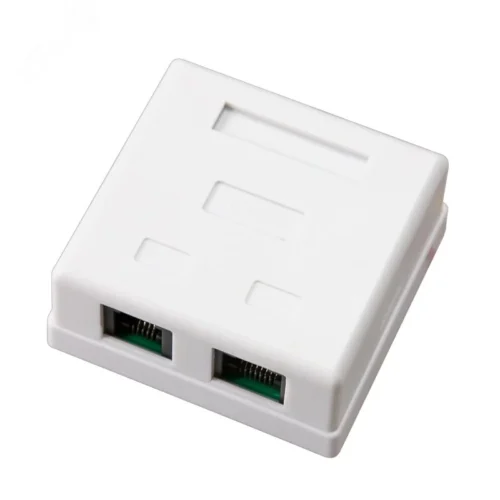 Розетка комбинированная внешняя. RJ-45(8P-8C) + RJ-11(6P-4C). UTP неэкраниров, — фото изделия