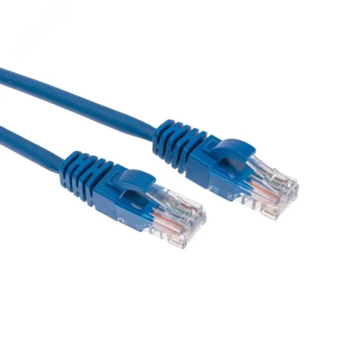 Патч-корд U/UTP, CAT 5e, RJ45-RJ45, 26AWG, LSZH, синий, 5м, — фото изделия