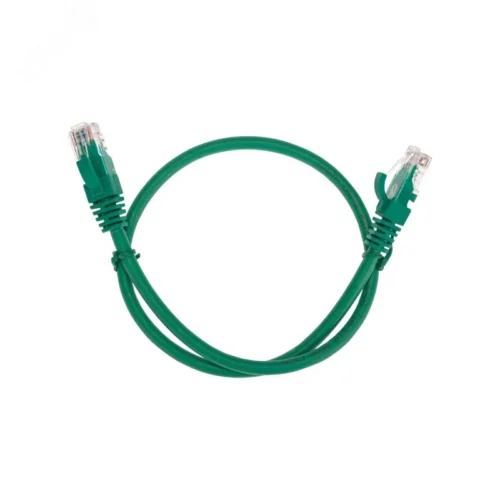 Патч-корд U/UTP CAT 6, RJ45-RJ45, 26AWG, LSZH, зеленый, 0.5м, — фото изделия