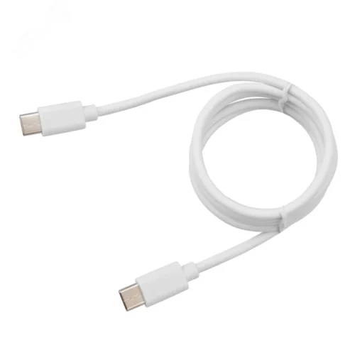 Кабель Type-C — Type-C PD 45W, 1m, PVC, white, 18-1830, — фото изделия