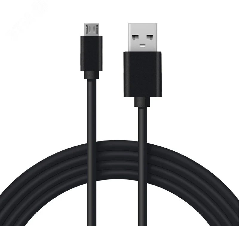 Кабель USB-micro USB, PVC, 1 м., черный, — фото изделия