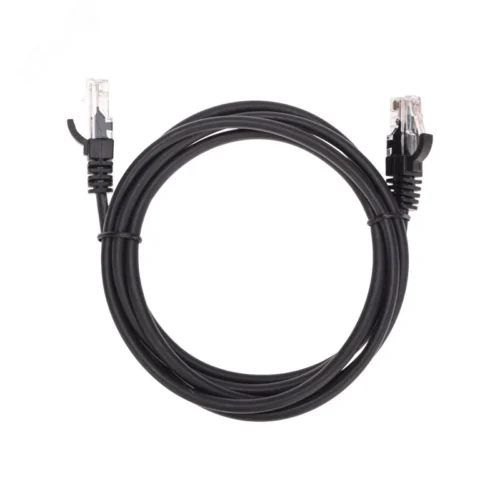 Патч-корд U/UTP, CAT 5e, RJ45-RJ45, 26AWG, LSZH, черный, 1,5м, — фото изделия
